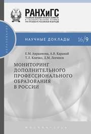 Мониторинг дополнительного профессионального образования в России Авраамова Е.М., Каравай А.В., Клячко Т.Л., Логинов Д.М.