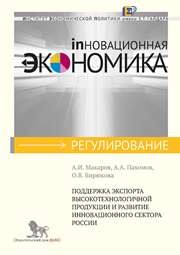 Поддержка экспорта высокотехнологичной продукции и развитие инновационного сектора России Макаров А.И., Пахомов А.А., Бирюкова О.В.